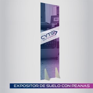 Expositor de suelo con peanas